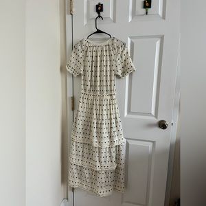 LoveShackFancy Embroidered Tiered Maxi Dress